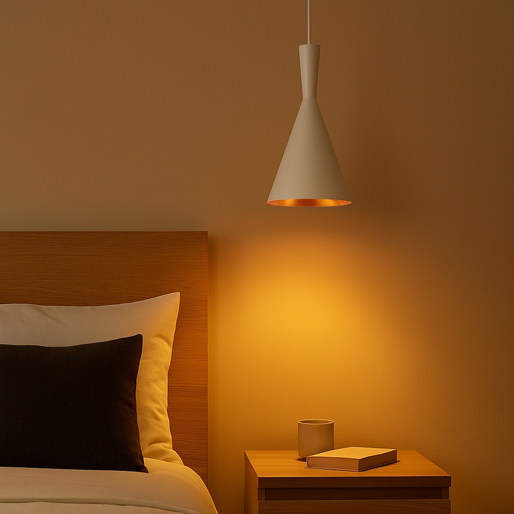 Lámpara Colgante de cúpla Retro Industrial de Techo con Pantalla de Aluminio, Altura Ajustable E27 "CONICA"