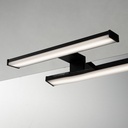 Aplique de pared LED para baño, espejo y mueble, diseño slim IP44, 8W, 30 cm, en aluminio con luz blanca neutra de 4000K