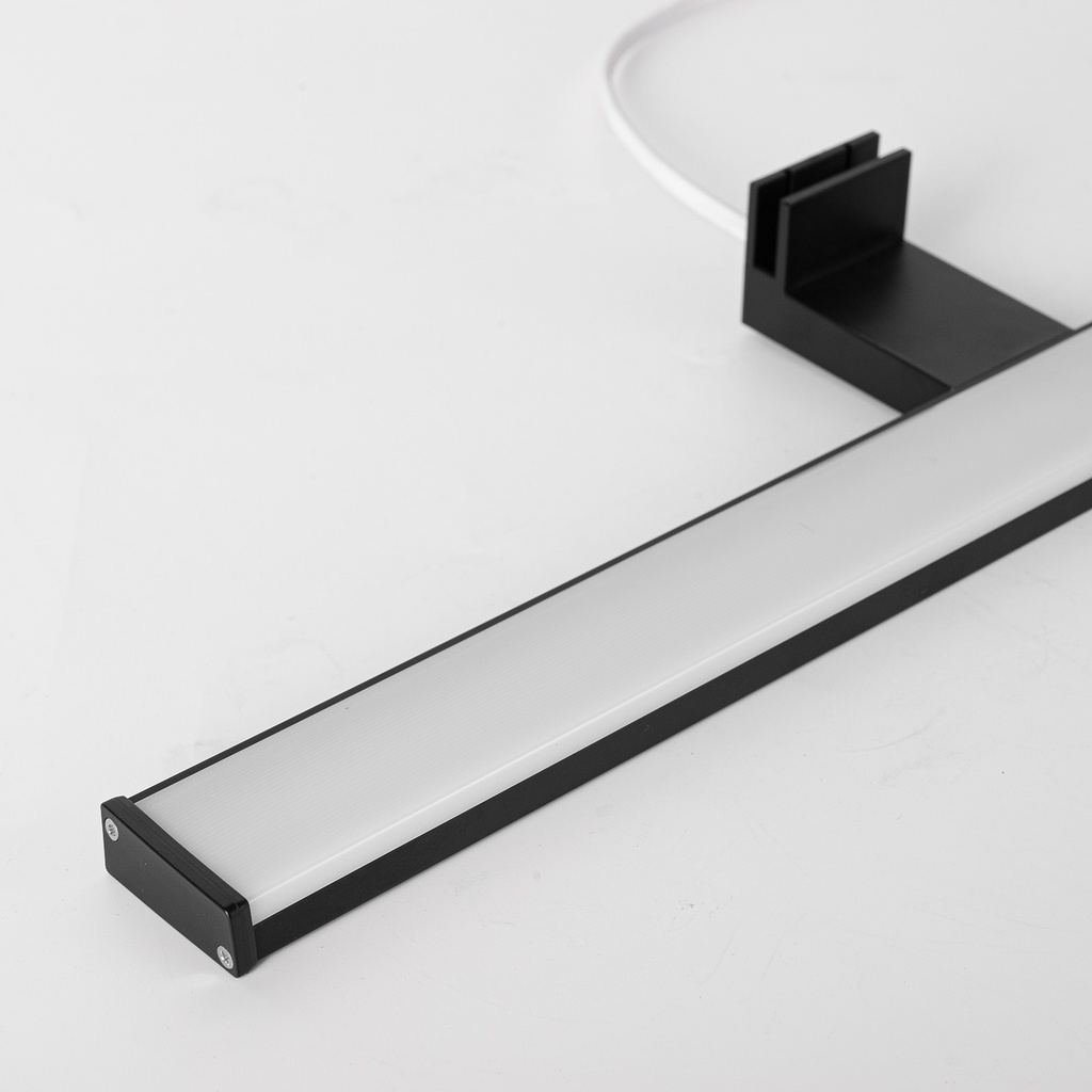 Aplique de pared LED para baño, espejo y mueble, diseño slim IP44, 12W, 50 cm, en aluminio con luz blanca neutra de 4000K