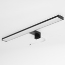 Aplique de pared LED para baño, espejo y mueble, diseño slim IP44, 12W, 50 cm, en aluminio con luz blanca neutra de 4000K