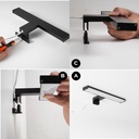 Aplique de pared LED para baño, espejo y mueble, diseño slim IP44, 8W, 30 cm, en aluminio con luz blanca neutra de 4000K