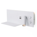 Aplique de pared para lectura con puerto USB - Iluminación ambiental 7W con foco lectura 3W 2700K "VIENA"(Izquierdo)