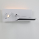 Aplique de pared para lectura con puerto USB - Iluminación ambiental 7W con foco lectura 3W 2700K "VIENA"(Izquierdo)