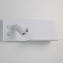 Aplique de pared para lectura con puerto USB - Iluminación ambiental 7W con foco lectura 3W 2700K "VIENA"(Derecho)
