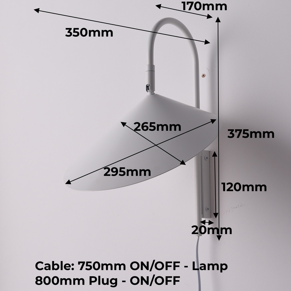 Aplique Lámpara de pared minimalista nórdico, estilo wabi-sabi medieval, para dormitorio y sala de estar E27 "LOTO"