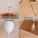 Lámpara Colgante de Mimbre "ABEJA" – Diseño Geométrico Tejido a Mano, Estilo Natural Boho, Casquillo E27 para Salón o Comedor 60cm