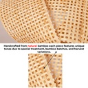 Lámpara Colgante de Mimbre "ABEJA" – Diseño Geométrico Tejido a Mano, Estilo Natural Boho, Casquillo E27 para Salón o Comedor 60cm