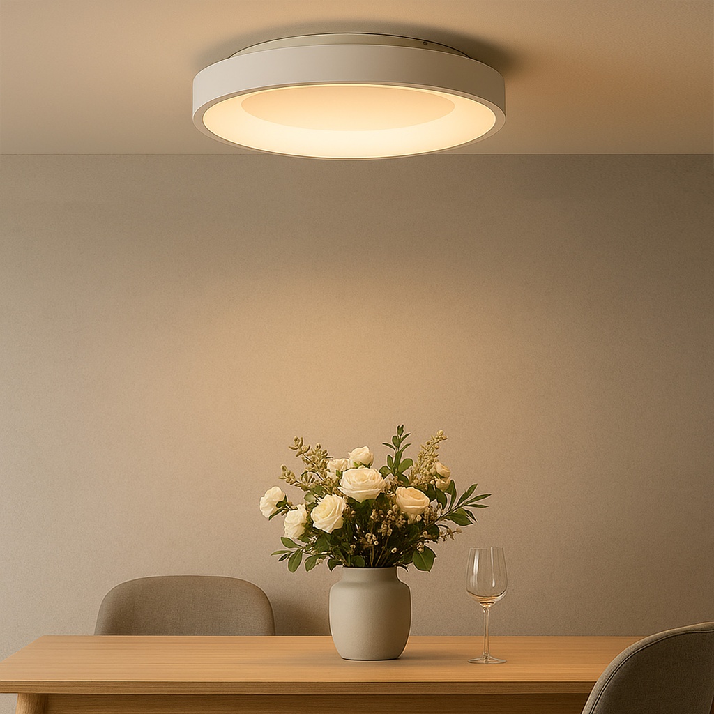 Plafón LED 36W Circular Metal Ø40 cm 3000K-4000K-6000K Seleccionable Philips Driver 4500lm CRI 85 No Parpadeo