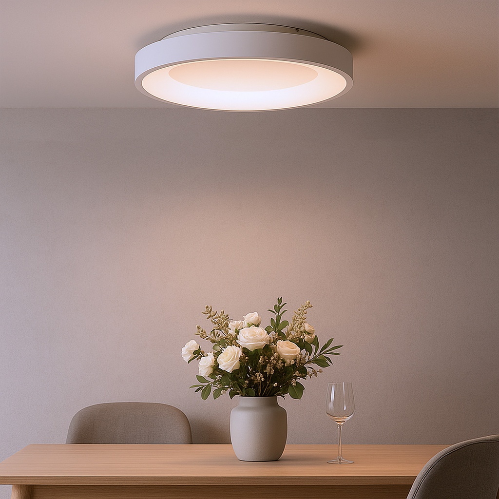 Plafón LED 36W Circular Metal Ø40 cm 3000K-4000K-6000K Seleccionable Philips Driver 4500lm CRI 85 No Parpadeo
