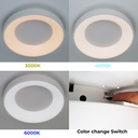 Plafón LED 36W Circular Metal Ø40 cm 3000K-4000K-6000K Seleccionable Philips Driver 4500lm CRI 85 No Parpadeo