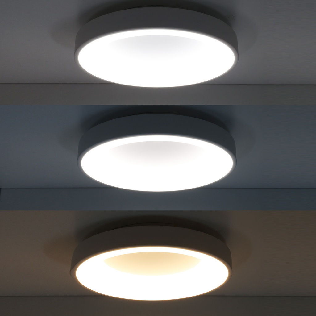 Plafón LED 36W Circular Metal Ø40 cm 3000K-4000K-6000K Seleccionable Philips Driver 4500lm CRI 85 No Parpadeo