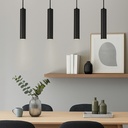 Lámpara colgante con cuádruple tubos estilo minimalista "Parma" - GU10 30cm