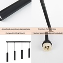 Lámpara colgante con cuádruple tubos estilo minimalista "Parma" - GU10 30cm