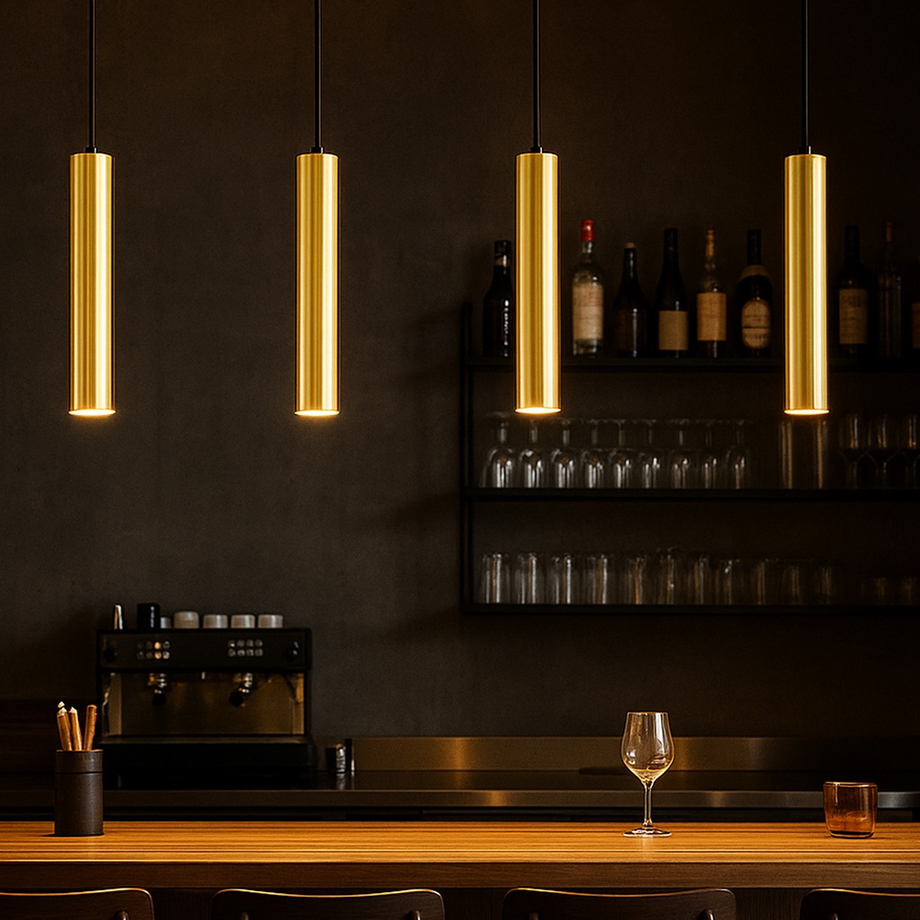 Lámpara colgante con cuádruple tubos estilo minimalista "Parma" - GU10 30cm