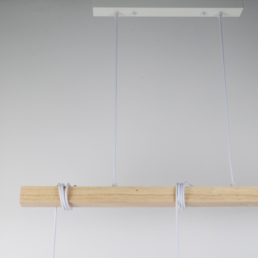 Lámpara Colgante "SANDY" con 3 luces – Madera y Metal con Pantallas de Jaula – Estilo Industrial Retro – Casquillo E27 – Cable Regulable – IP20 – Ideal para Salón, Dormitorio o Cocina