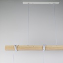 Lámpara Colgante "SANDY" con 3 luces – Madera y Metal con Pantallas de Jaula – Estilo Industrial Retro – Casquillo E27 – Cable Regulable – IP20 – Ideal para Salón, Dormitorio o Cocina