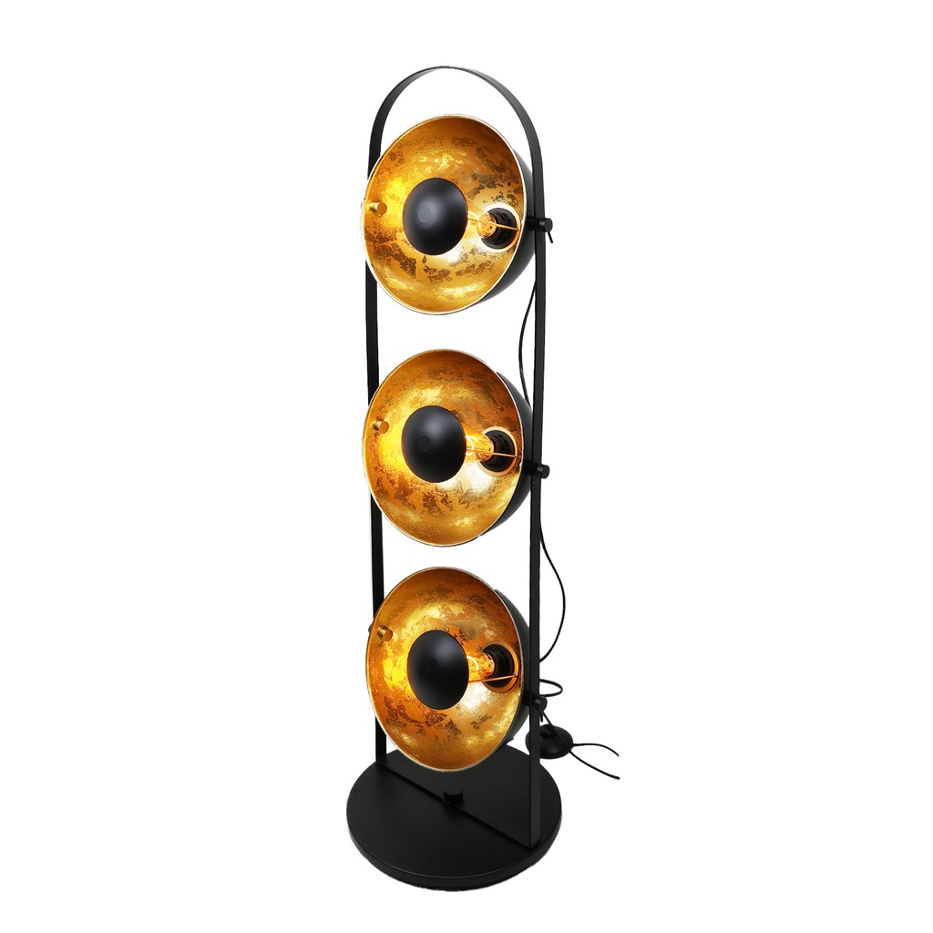 Lámpara de pie vintage con Oro Orientable 3 Luces Orientable"MARS"