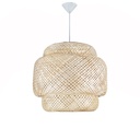  Nordic Handmade Bamboo Pendant Light, Creative Japanese Style Simple Style, for Bedroom E27 Base "TART" Ø52cm