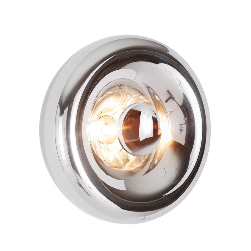 Postmodern Glass Designer Wall Sconce, Gold Finish with Electroplated Mirror and E27 Socket. "FLORIANA"