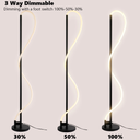 Flexi LED Stehleuchte "MELODY" 35W 2700K, gewelltes und flexibles 360º Neon, dimmbar, ideal für Wohnzimmer und Schlafzimmer