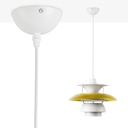 Modern Nordic Pendant Light, Painted Metal Finish for Living Room, Dining Room, and Bedroom. PH5-Inspired Metallic Design with "Lotus" Shade, Compatible with E27 Bulbs.