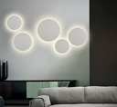 Aplique LED de Aluminio 9W Exterior Cubierto con Iluminación en la Parte Trasera, Driver EagleRise, Ø200x33mm, 2700K, IP44 "JADE"