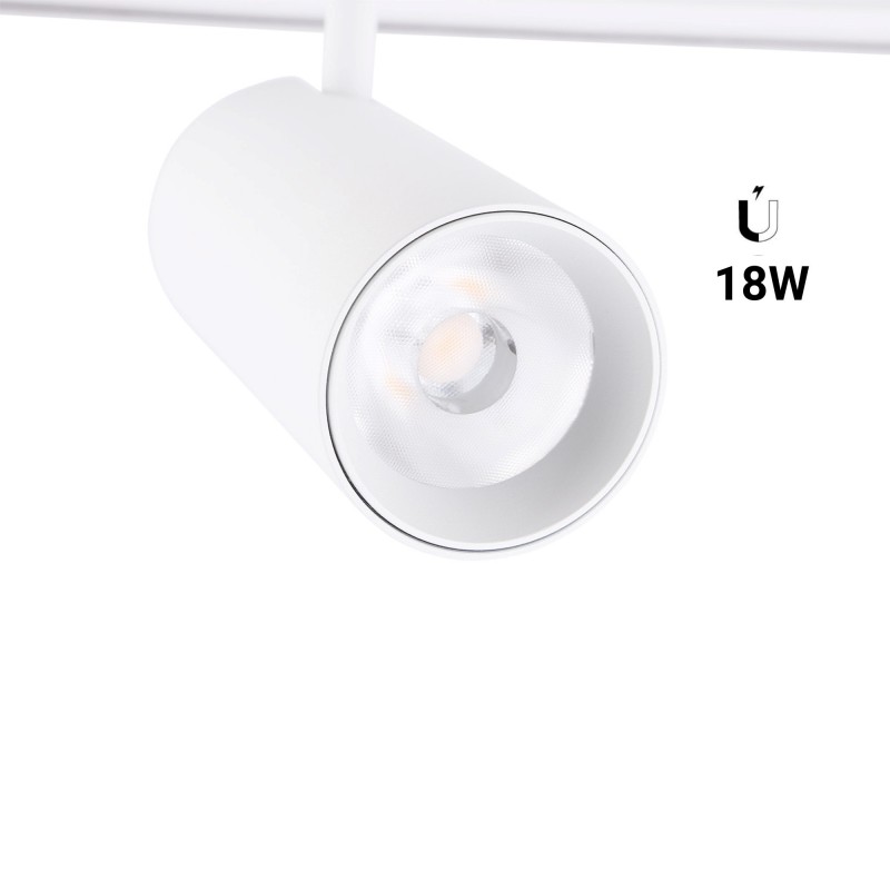 Refletor LED para trilho magnético 48V - 18W - Branco
