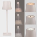 Lámpara de mesa portátil LED CCT IP44 "TEKA" - 1,5W - Táctil - Intensidad regulable