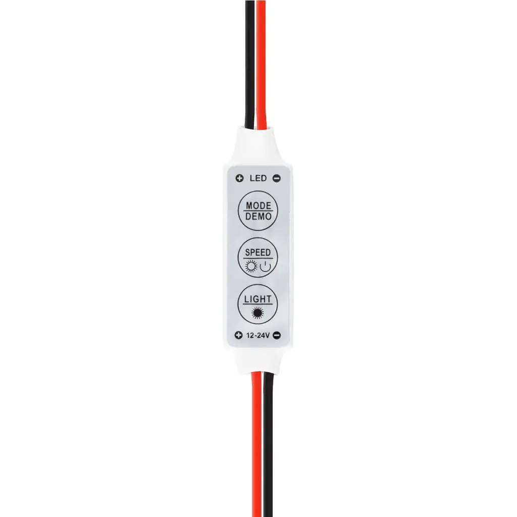 Controlador Regulador Mini Tira LED Monocolor 12-24V DC