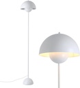 Lámpara de Pie "SHAROM" de Diseño Nórdico Flowerdepot Clásico on Pantalla y base Parabólica Casquillo E27 para Salón Comedor Dormitorio 