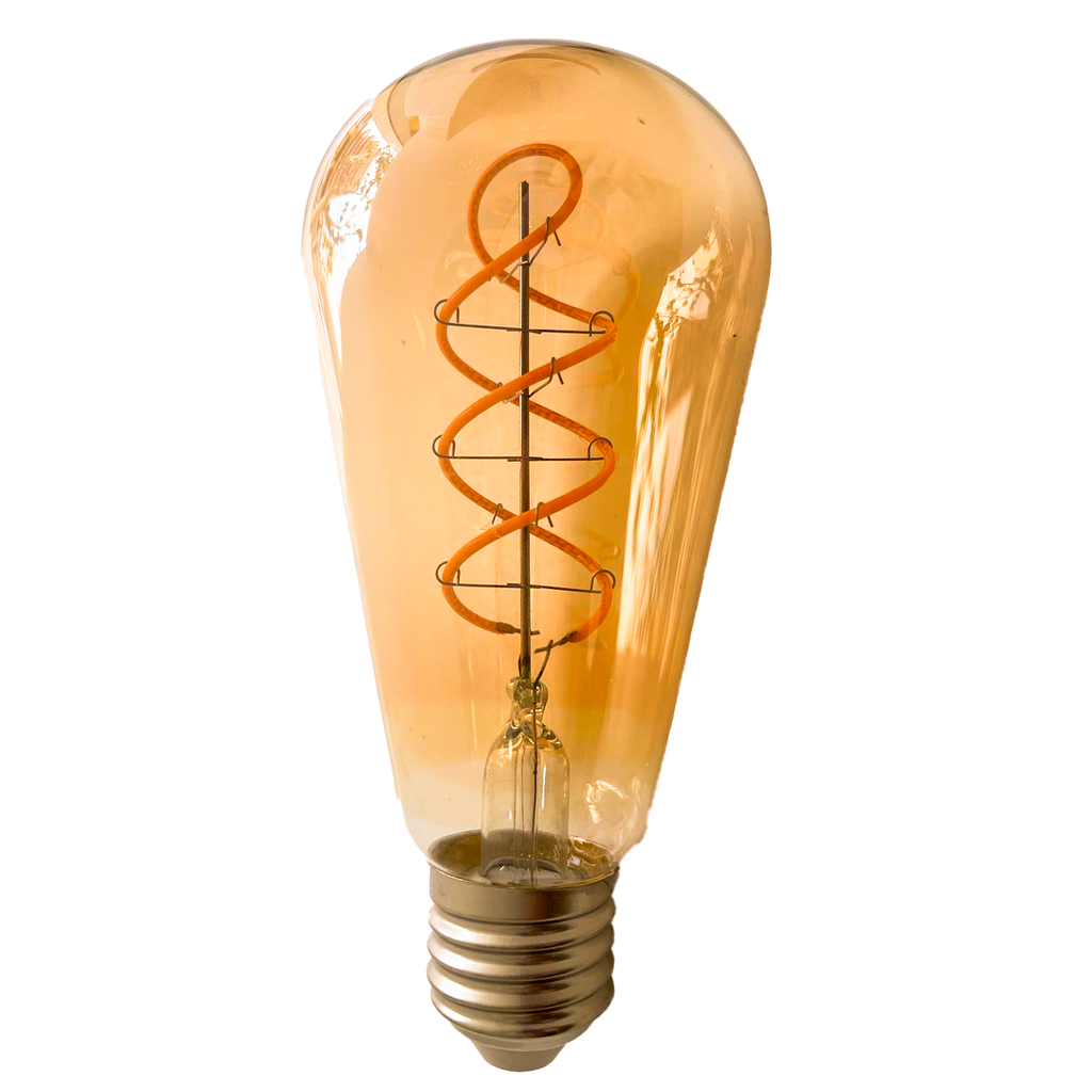 Bombilla LED de filamento retro ST64 6W Vintage Edison E27 2300K 