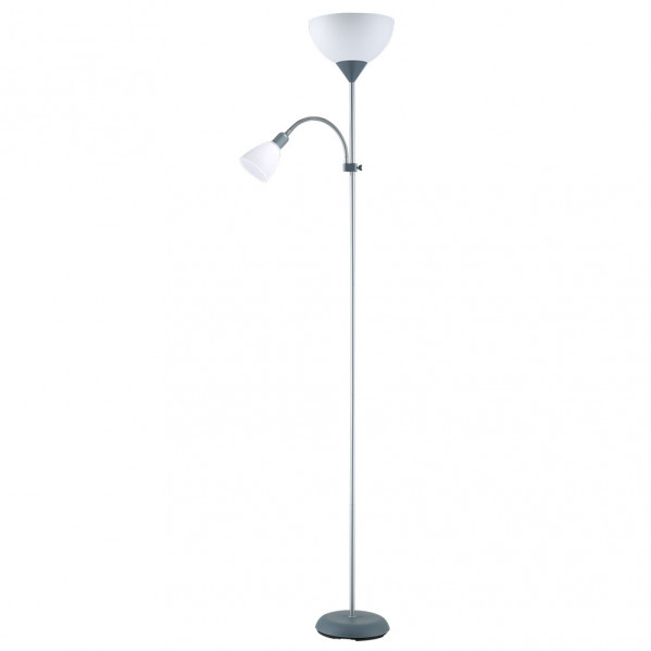 Lampada da terra Rigel 1*E27+1*E14/ Lettore argento 34*25,5 cm