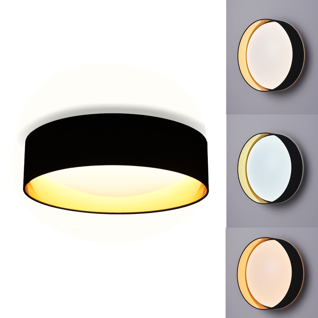 Lampada da soffitto a LED con paralume in tessuto Ø40cm 3000K-4000K-6000K 30W "Stellar"