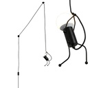 Black Pendant Lamp with Long Cable and Plug "FORMIGA"