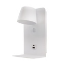 "BERNA" 6W Adjustable LED Wall Light with Switch and USB and Type C Charging, 3000K-4000K-6000K, Osram Chips, KGP Driver