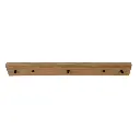 Placa de techo colgante para lámpara combinado con regleta universal de madera para 2 o 3 lámparas