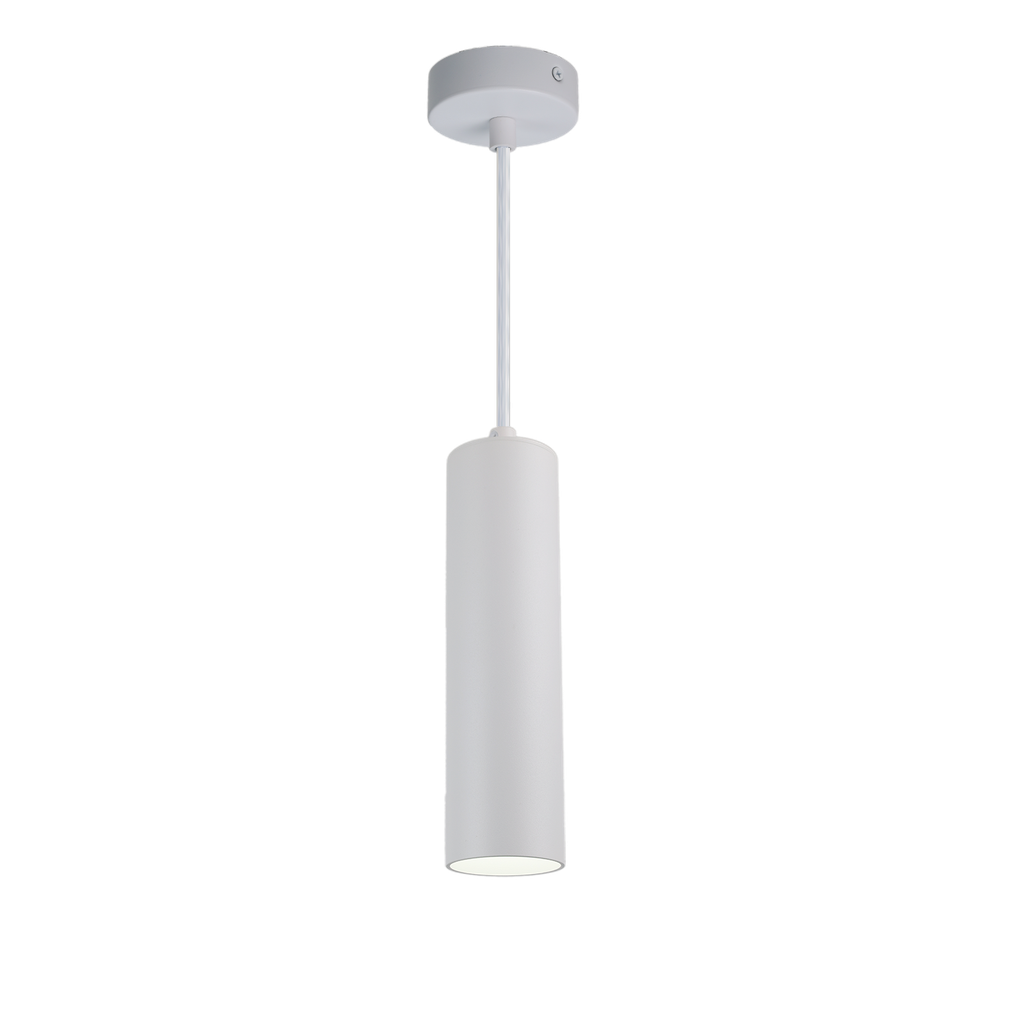 Lámpara Colgante de Techo Moderno Aluminio Minimalista en Forma de Tubo 20cm con Portalámpara GU10, Altura Ajustable "LAON"