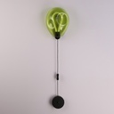 Polierte LED-Wandleuchte in Kugelform, zerknittertes buntes Glas, mit integriertem Schalter am Kabel, 8 W, warmes Licht, inspiriert von BalloonSphere