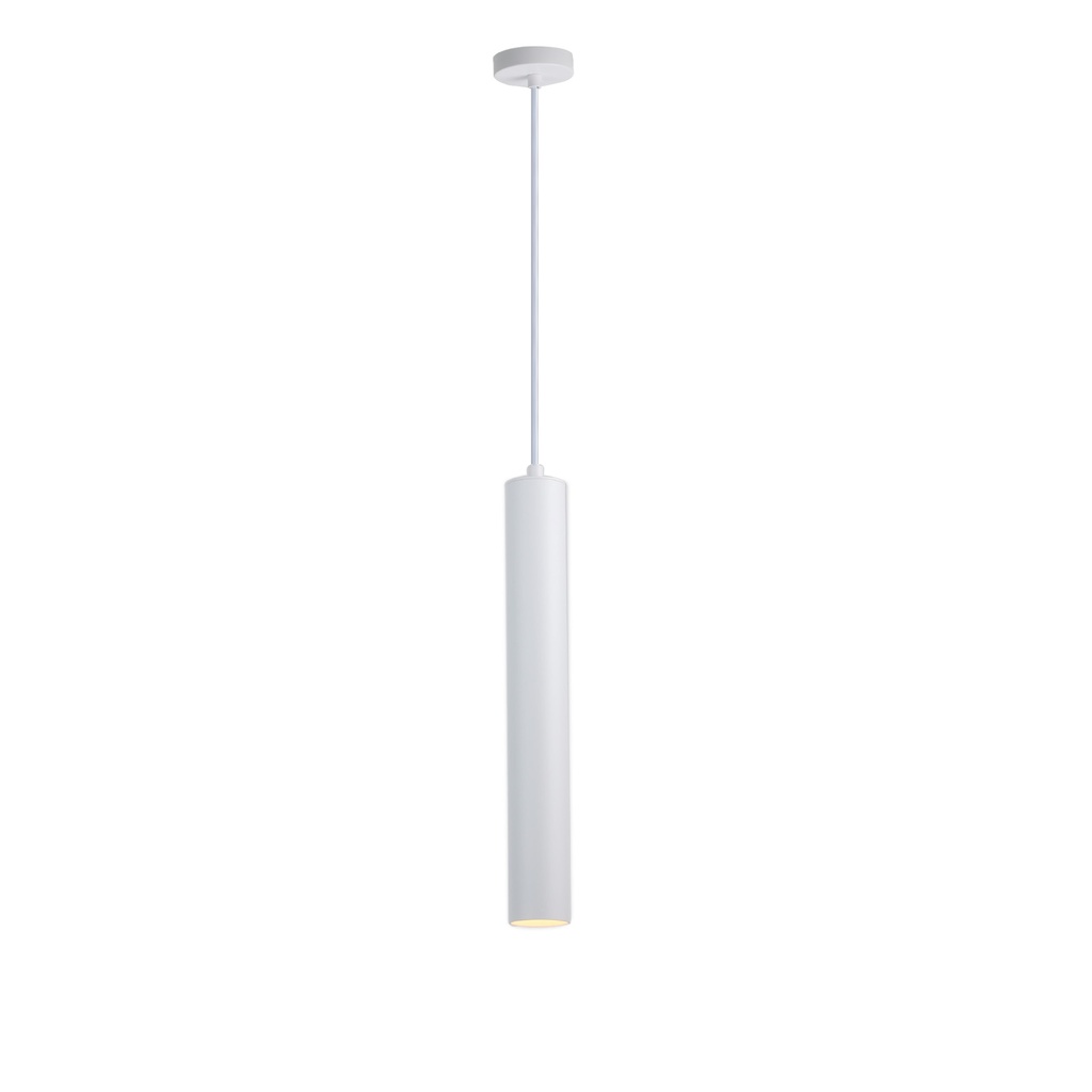 Lámpara Colgante de Techo Moderno Aluminio Minimalista en Forma de Tubo 40cm con Portalámpara GU10, Altura Ajustable"RIOM" 