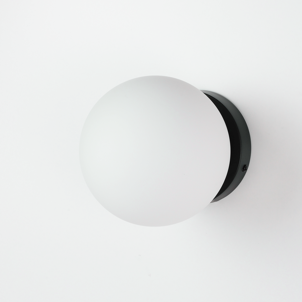 Bathroom Wall Light with Glass Ball ø150 mm "LUNAR" E27G45 IP44
