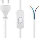 LED power cable with switch, European plug 130cm