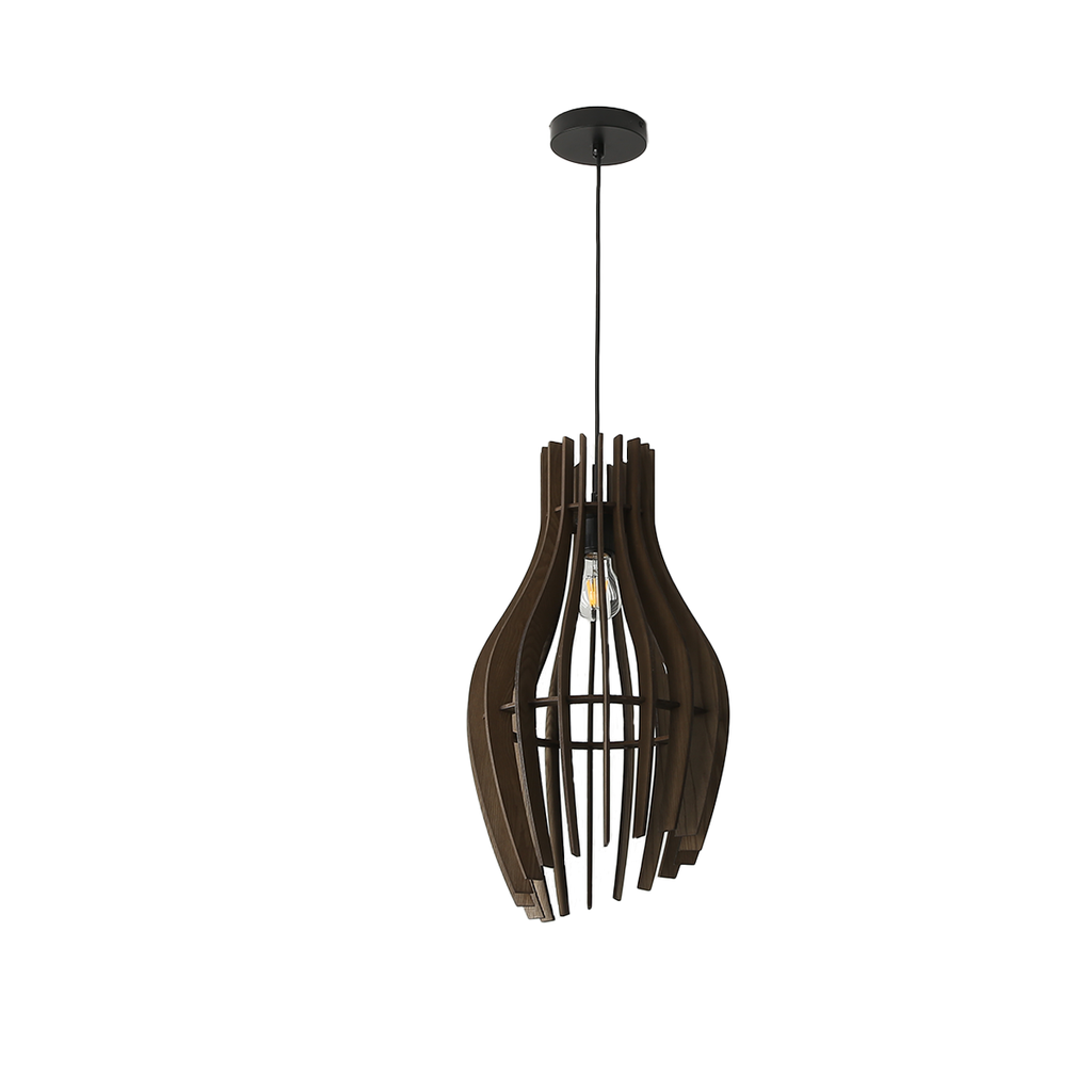 Lámpara de techo colgante de madera Ø30cm "OLAF"-E27