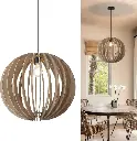 Wooden pendant lamp Ø45cm "VIDAR"-E27