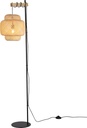 Lampada da terra "ANJA" in legno e vimini - E27