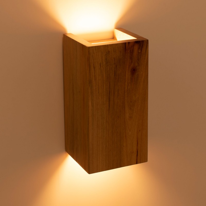 Aplique de pared bidireccional madera "LLONA" - 2 x GU10 - Interior