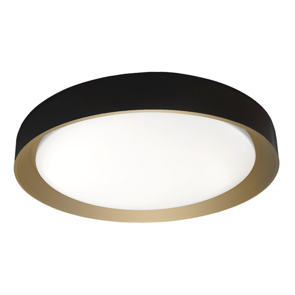 Luminária de teto Lucy 60w 3000-4200-6500k Preto/dourado 7,5x50x50cm 5400lm Controle remoto