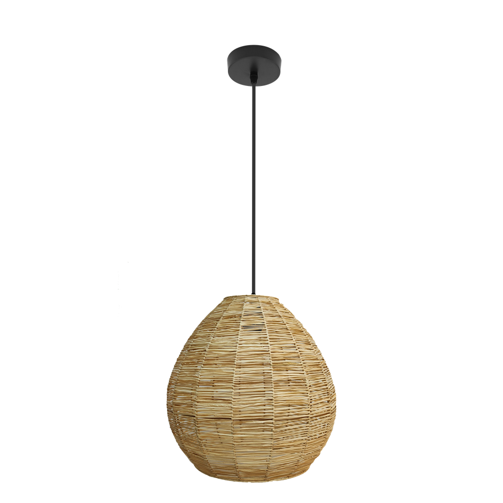 Vitox Pendelleuchte 1xe27 Schwarz/Natur Regx35x35cm Marine Gemüse