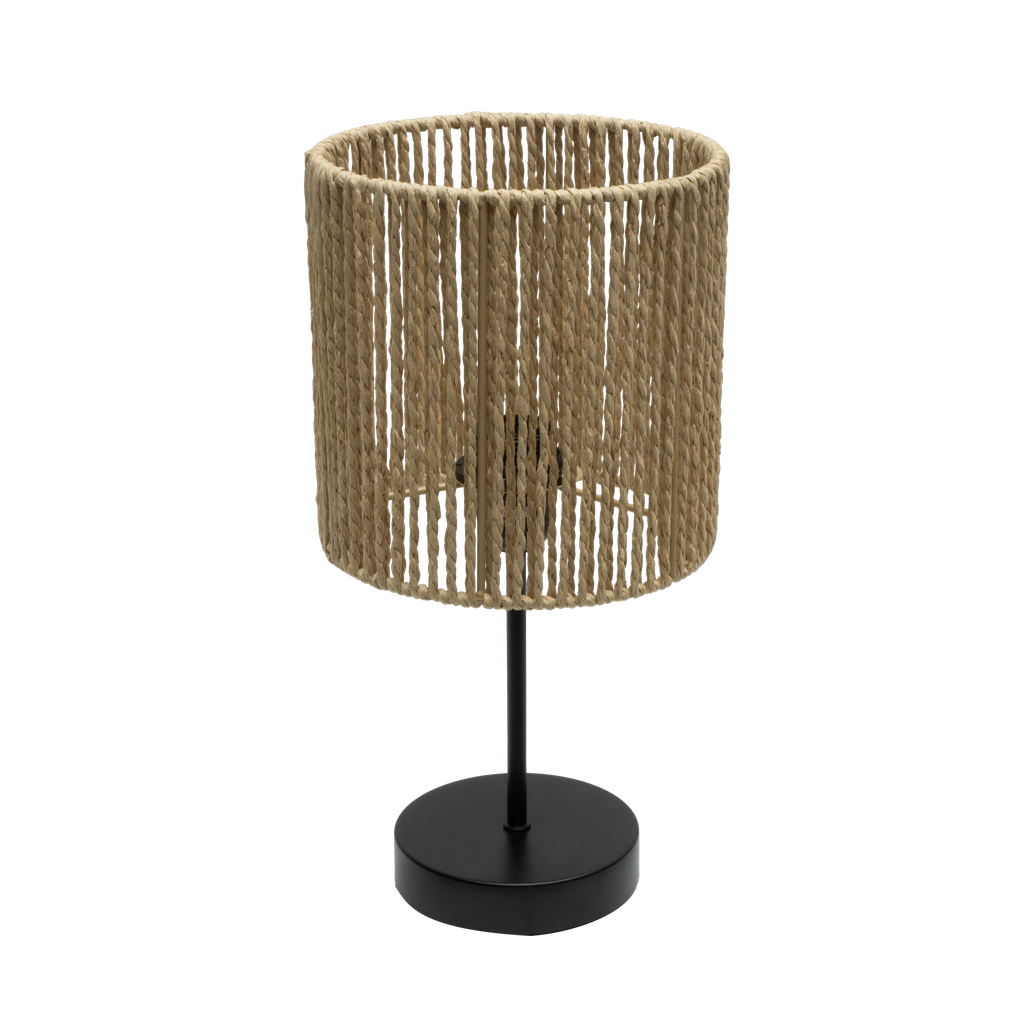 Fabriano Table Lamp 1xe27 Black/natural 35x18x18cm