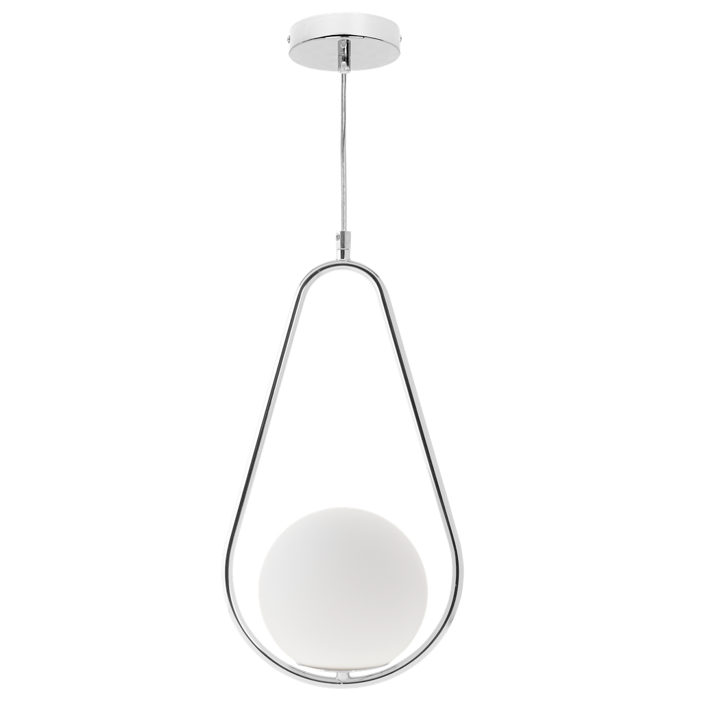 Aimee Pear-Shaped Pendant 1xe27 Chrome Regx21.5x15 Cm