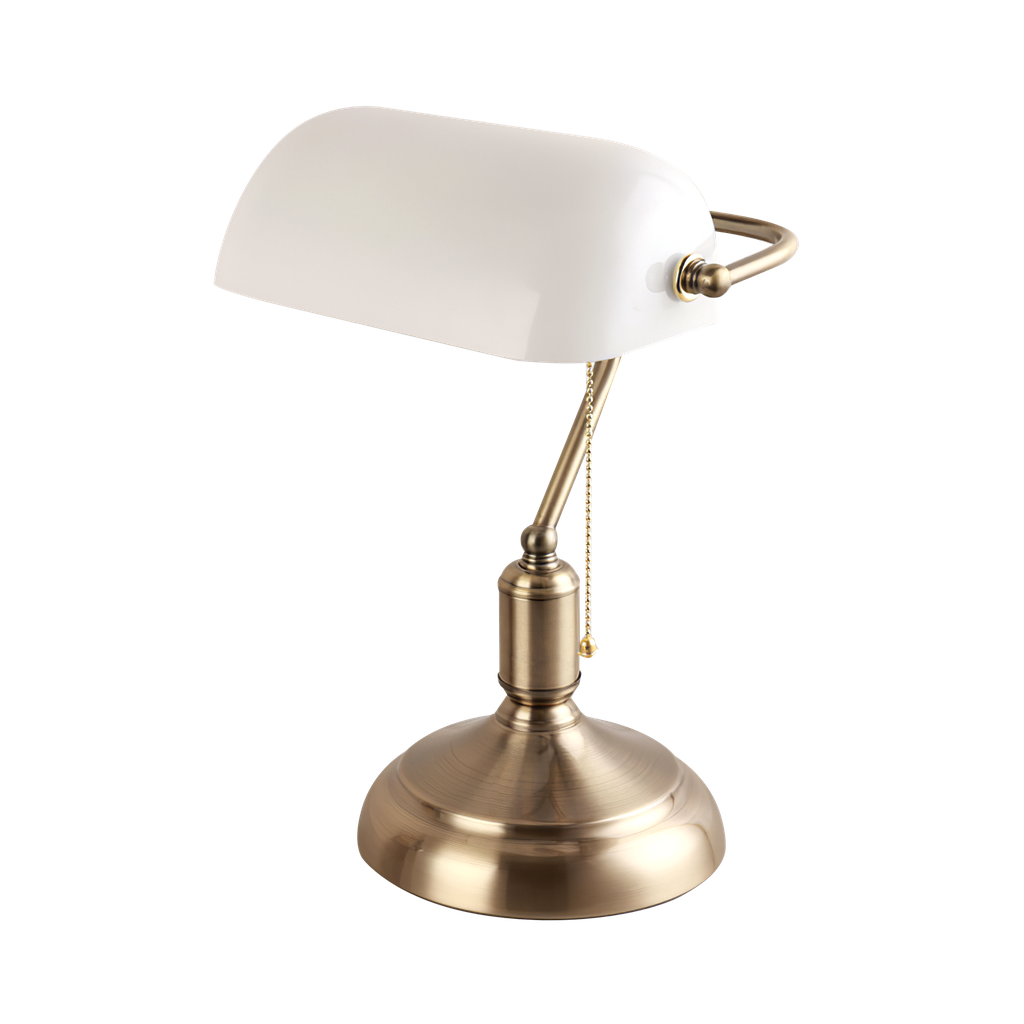 Table d'avocat avec plateau 1xe27 en cuir/blanc 38 x 26 x 18 cm